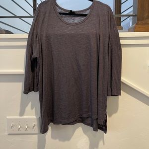 Grey burn out cotton shirt
